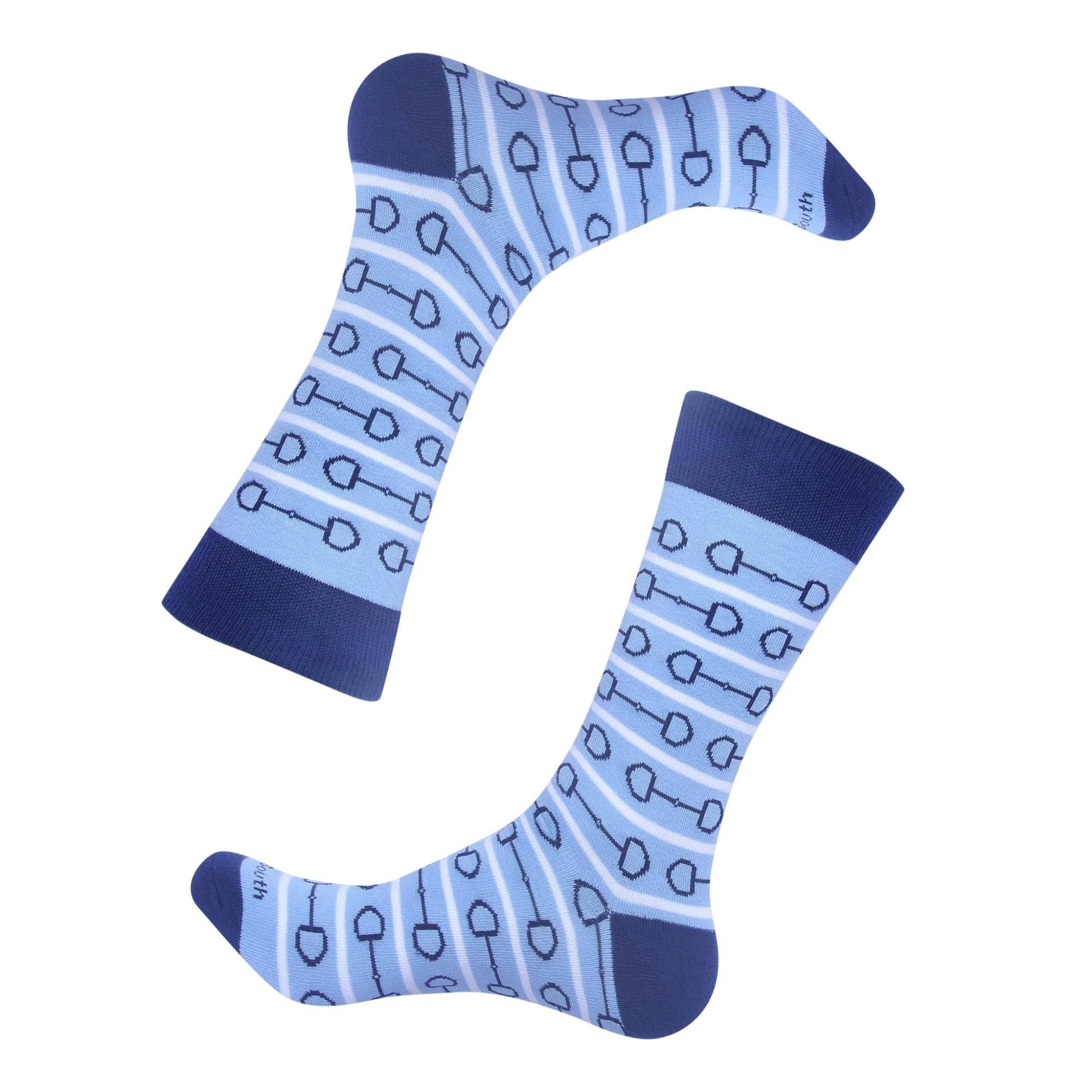 Blue Horse Bit Mens Socks