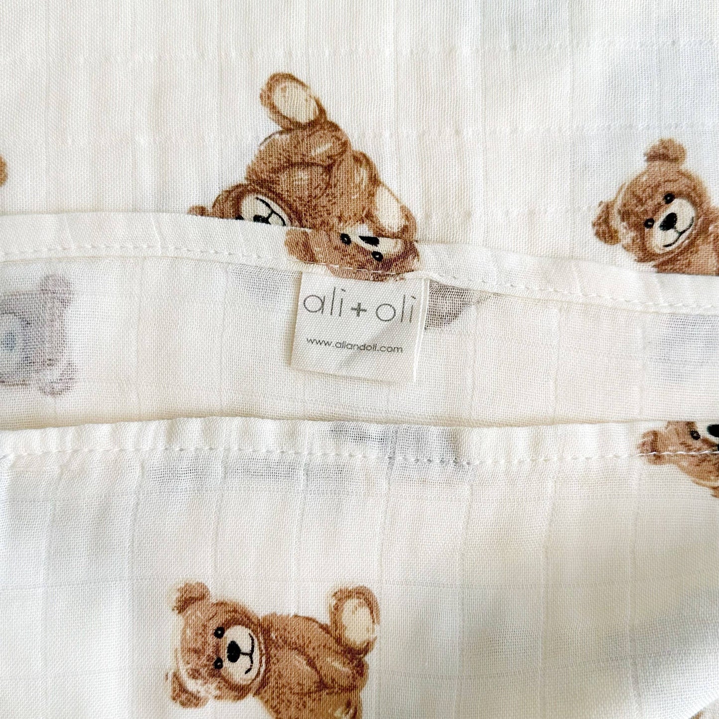 Teddy Bear Bamboo Baby Blanket