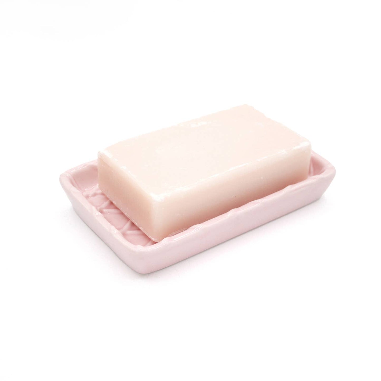 Pink Textured Soap Dish