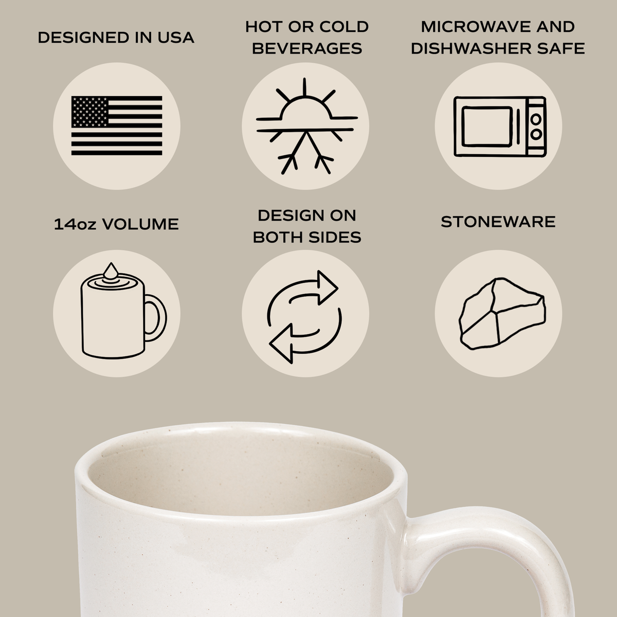Strong &amp; Courageous Stoneware Mugs