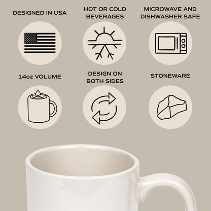Strong &amp; Courageous Stoneware Mugs