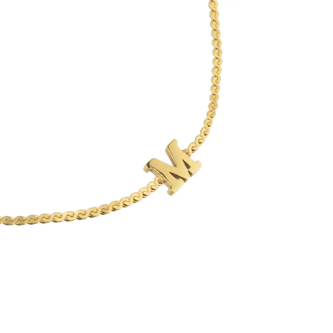 Dainty Waterproof Gold Initial Bracelet
