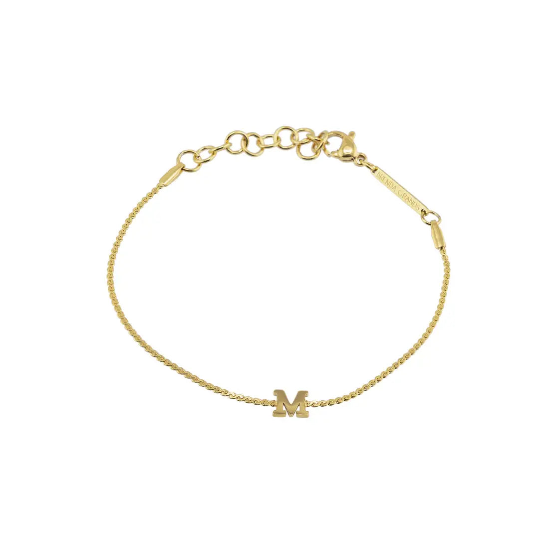 Dainty Waterproof Gold Initial Bracelet