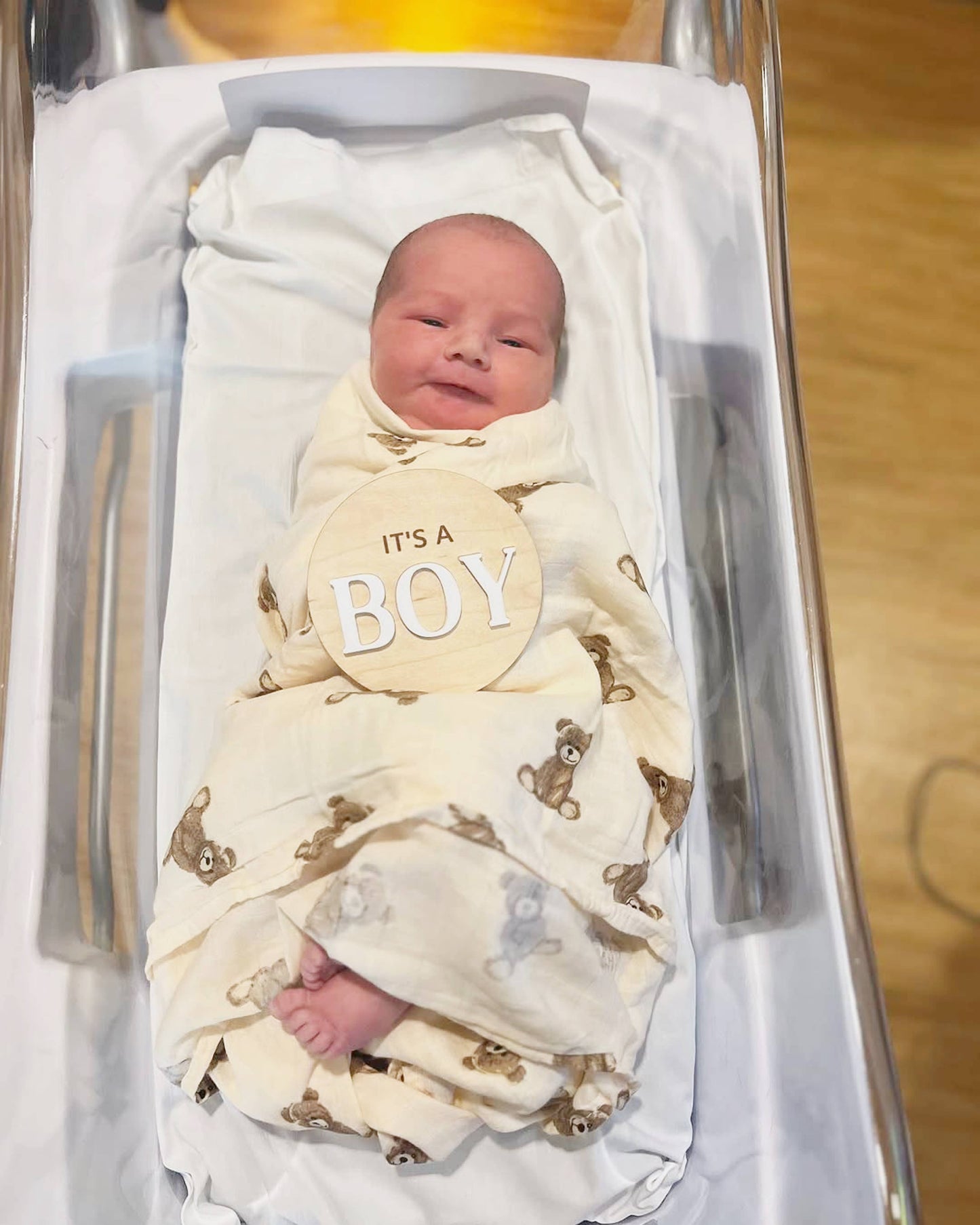 Teddy Bear Bamboo Baby Blanket