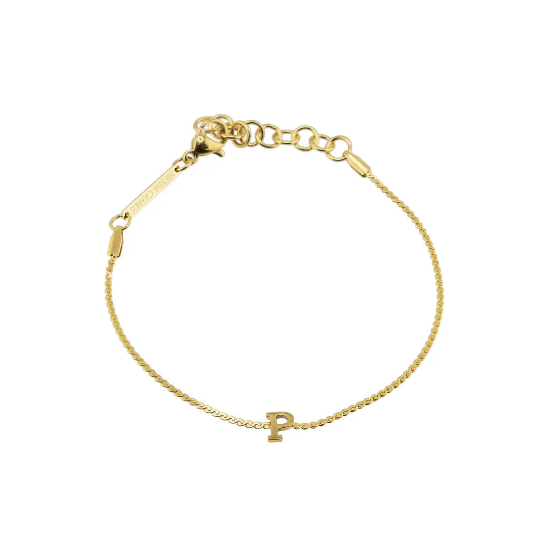 Dainty Waterproof Gold Initial Bracelet