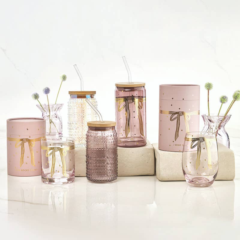 Lilac Hobnail Glass Cold Brew Tumbler