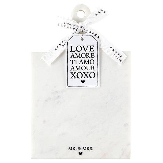 Mr. & Mrs. Marble Board with Handle