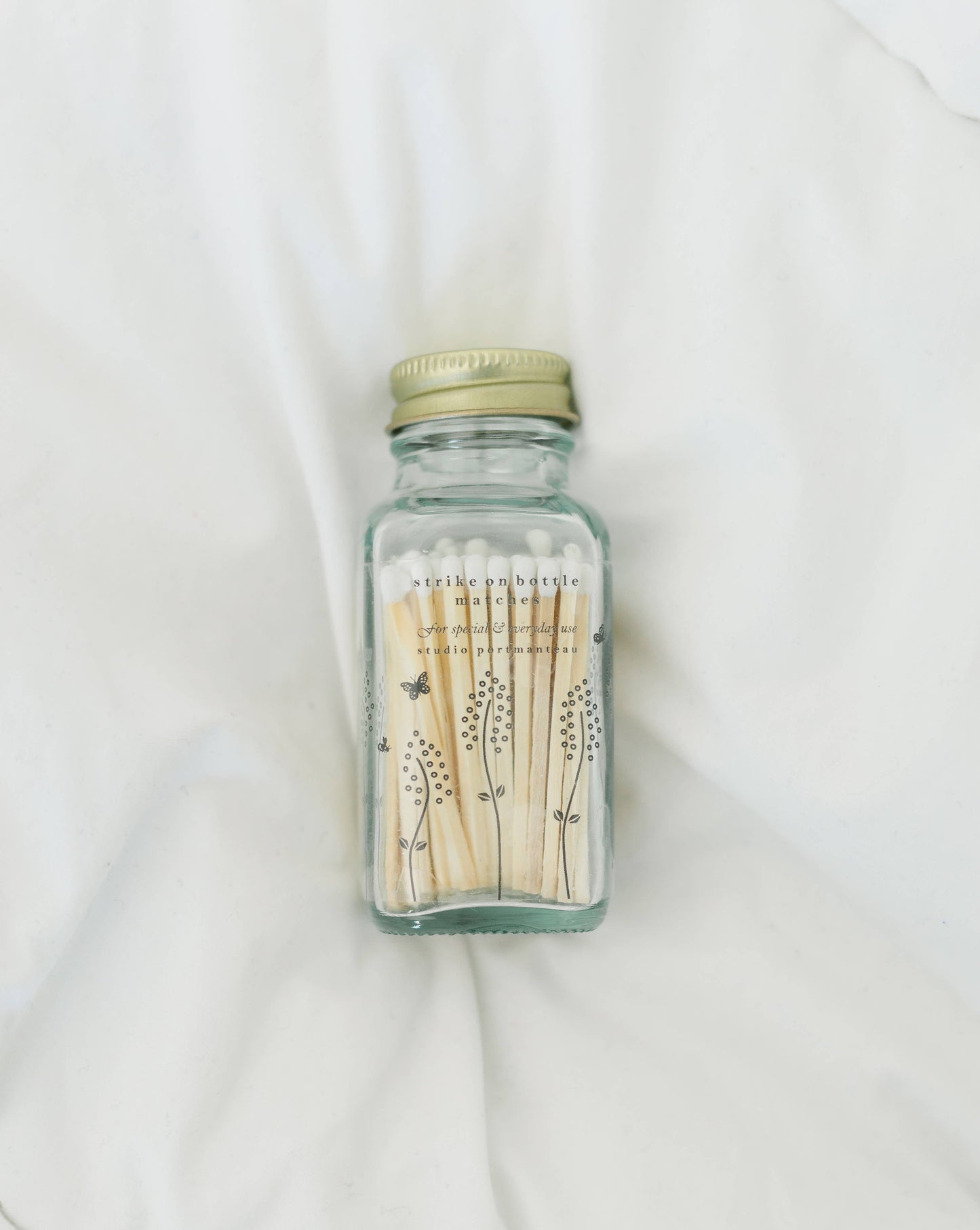Wildflower Glass Match Jar