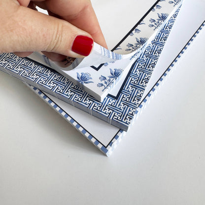 Navy Basketweave Notepad