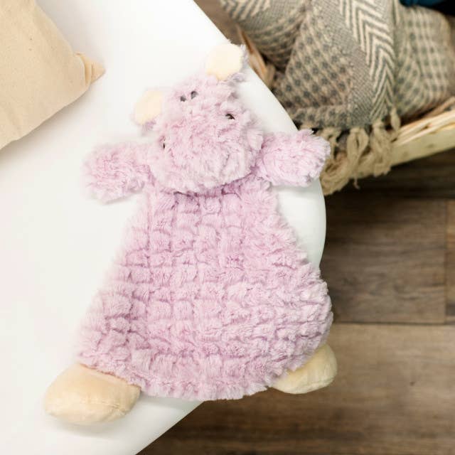 Harlow Hippo Rattle Blankie