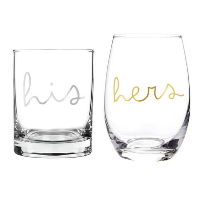 His &amp; Hers Glassware Set