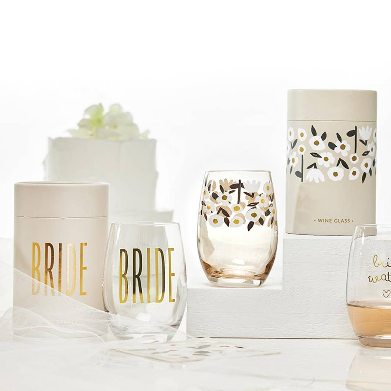 Bride Stemless Wine Glass