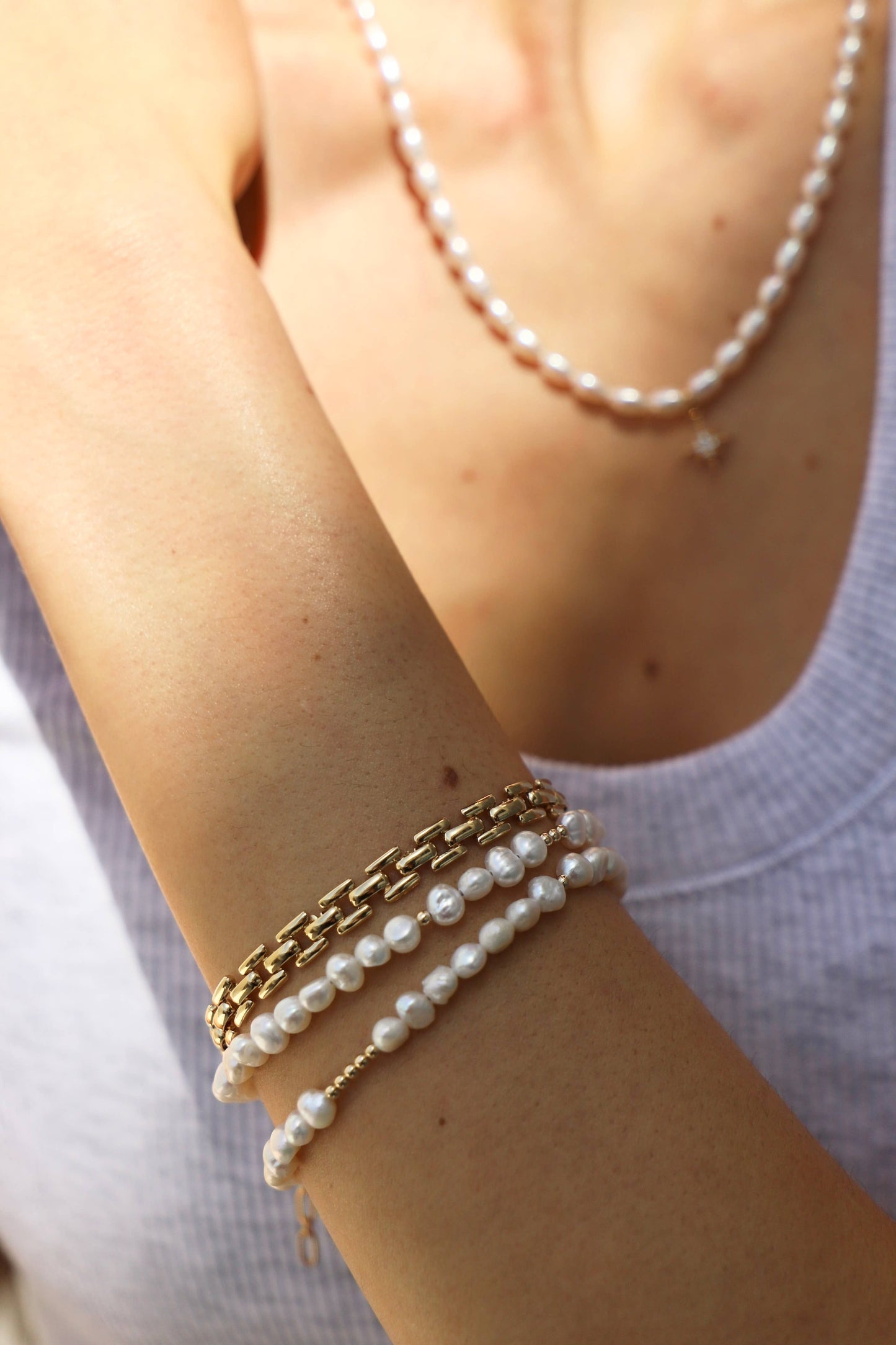 Pearl Double Wrap Bracelet