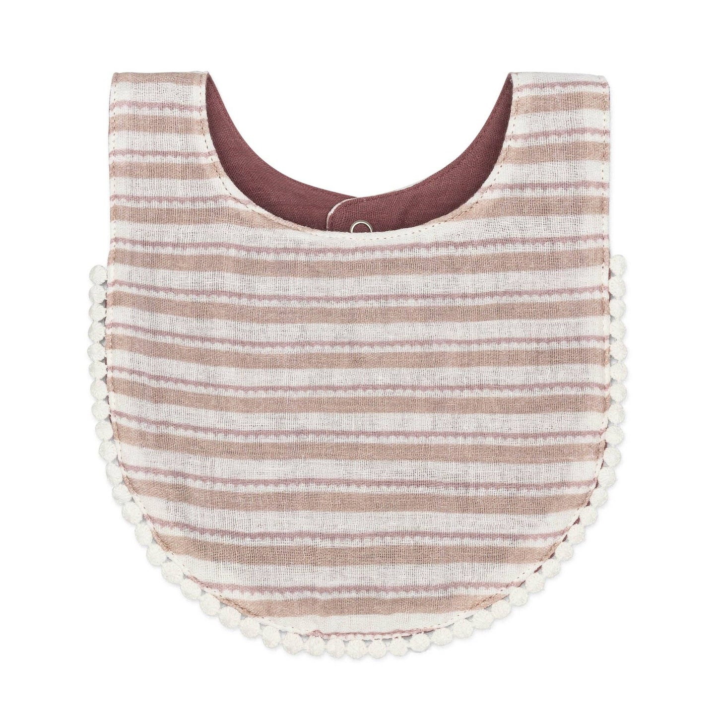 Violet Floral Cotton Baby Bib Set (3 Pack)