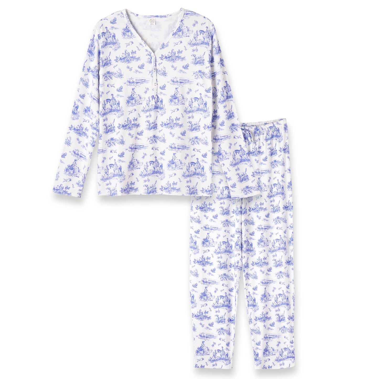 Women's Toile de Jouy Bamboo Pajamas