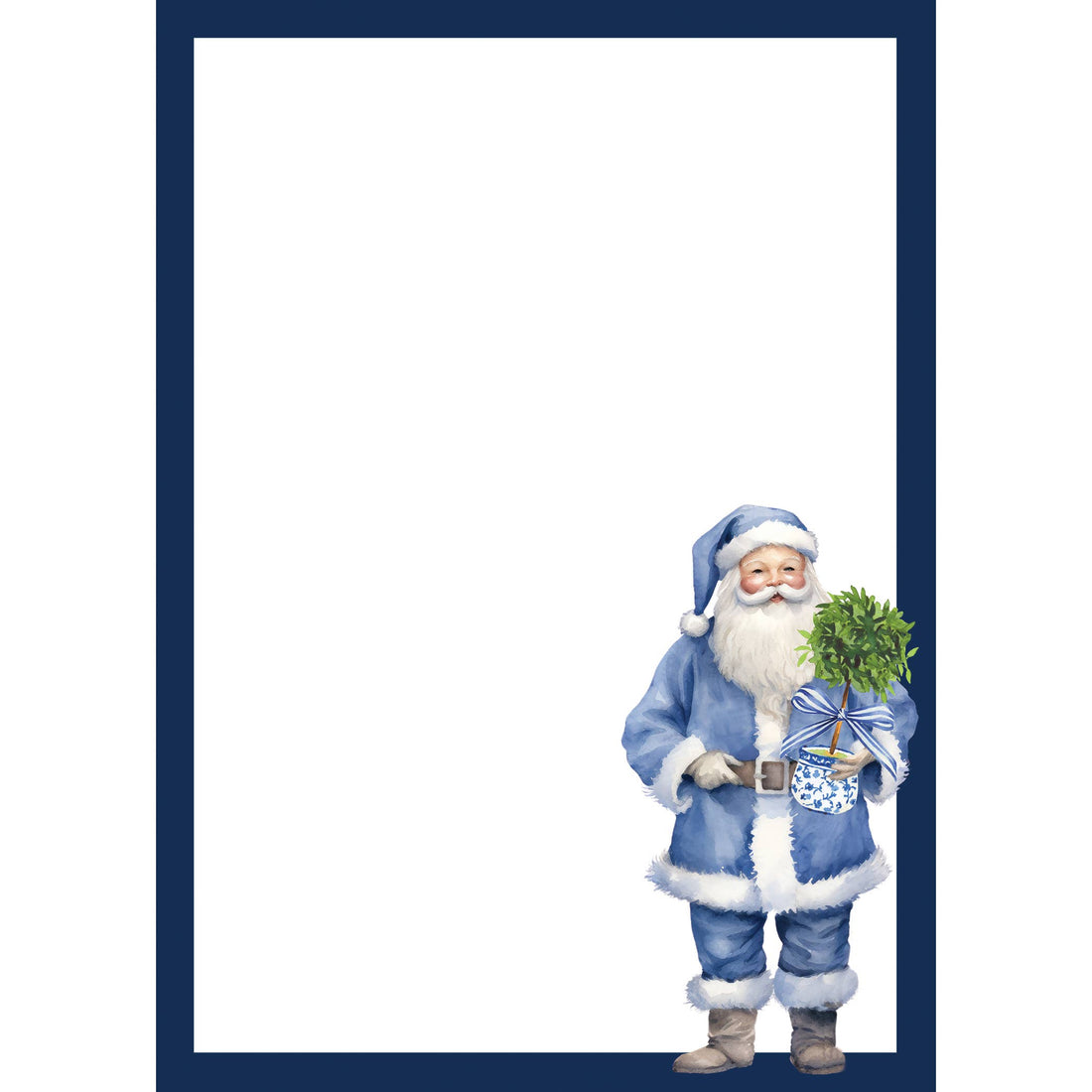 Blue Santa Small Notepad