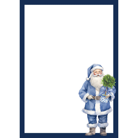 Blue Santa Small Notepad