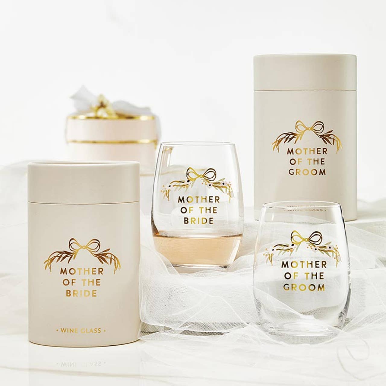 Mother of the Bride Stemless Wine Glass
