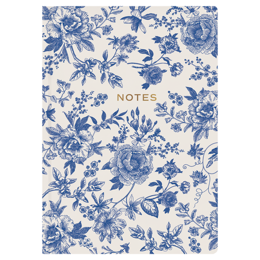 Blue Floral Notes Journal