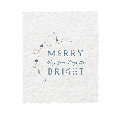 Merry + Bright Holiday Greeting Card