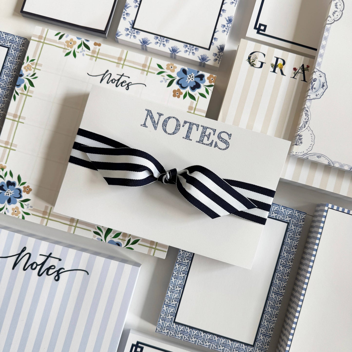 Navy Basketweave Notepad