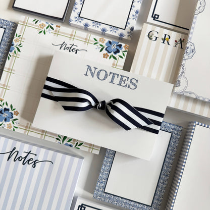 Navy Basketweave Notepad