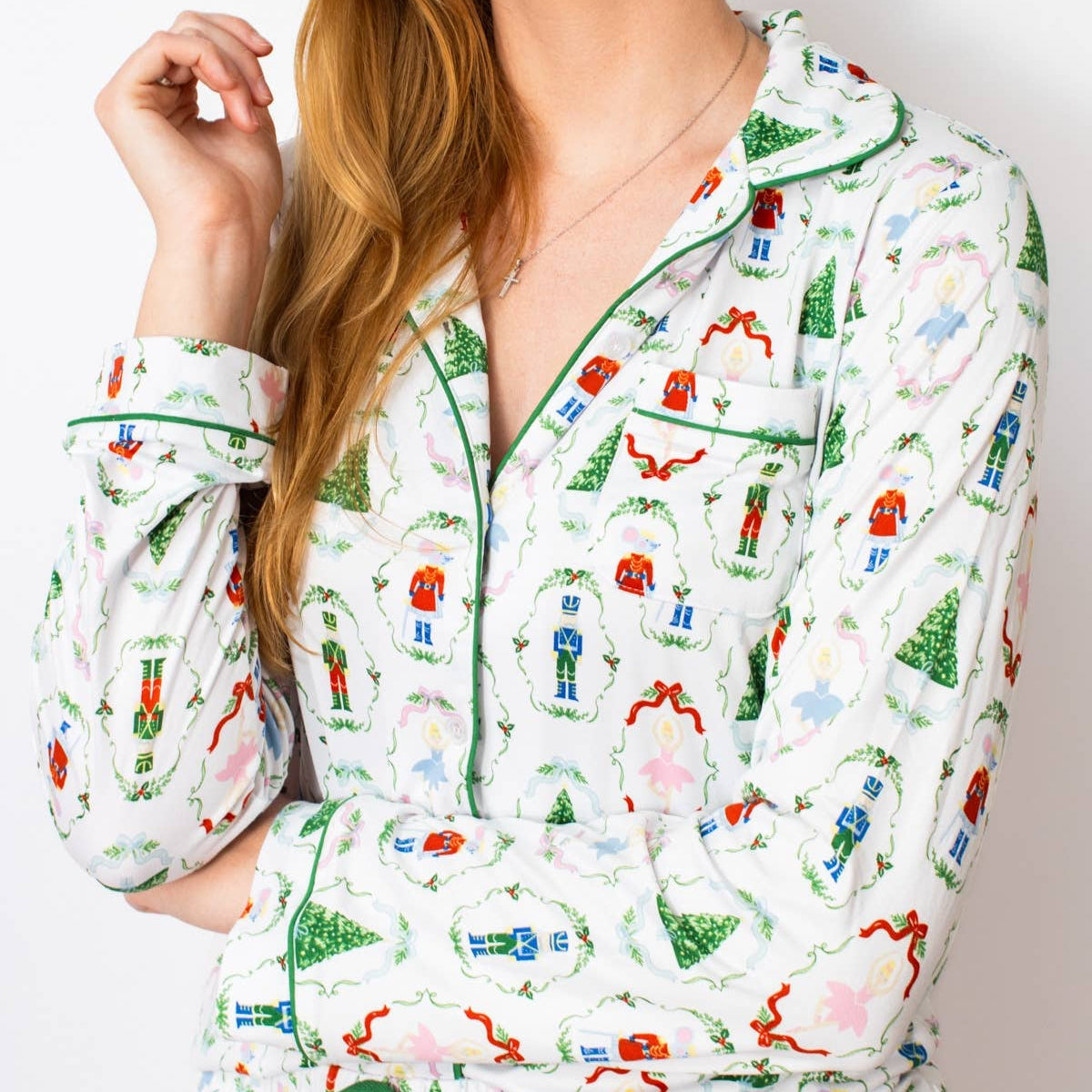 Nutcracker Waltz Button Up Sleep Shirt