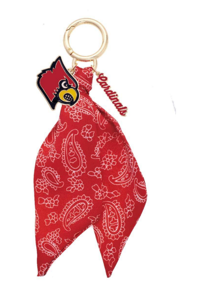 Louisville Cardinals Bandana Bag Charm
