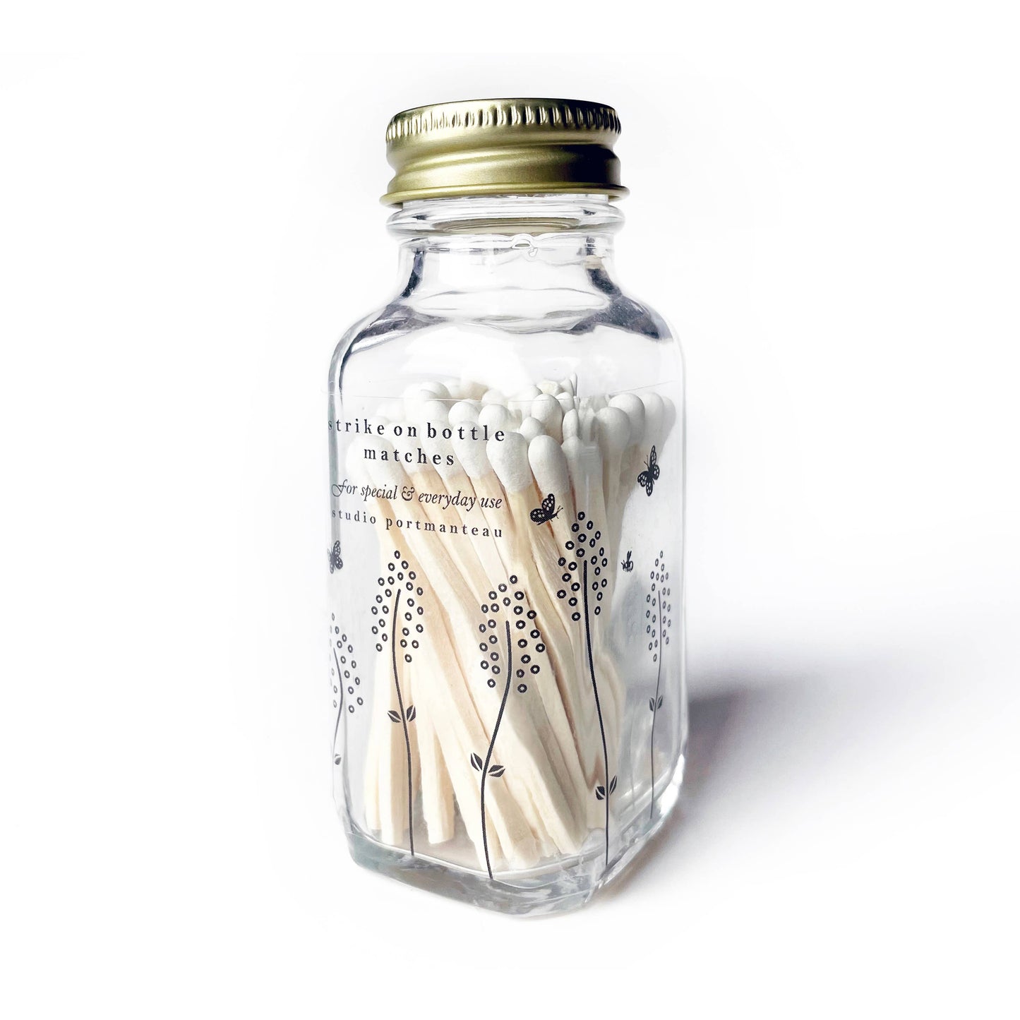 Wildflower Glass Match Jar
