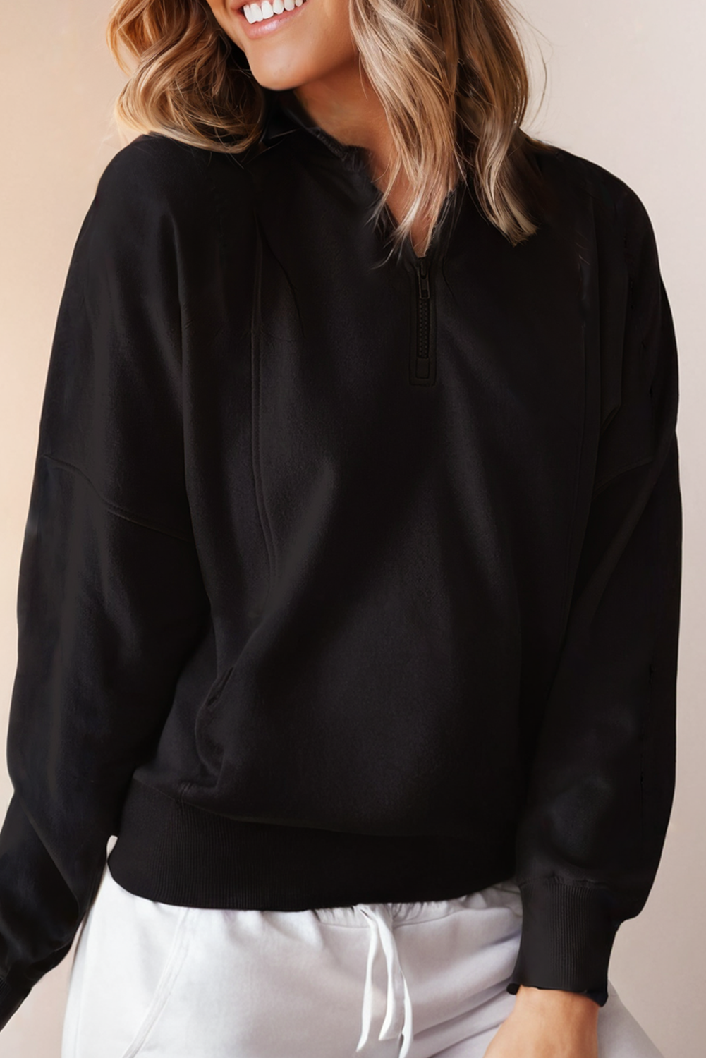 Half Zipped Pullover Sweatshirt