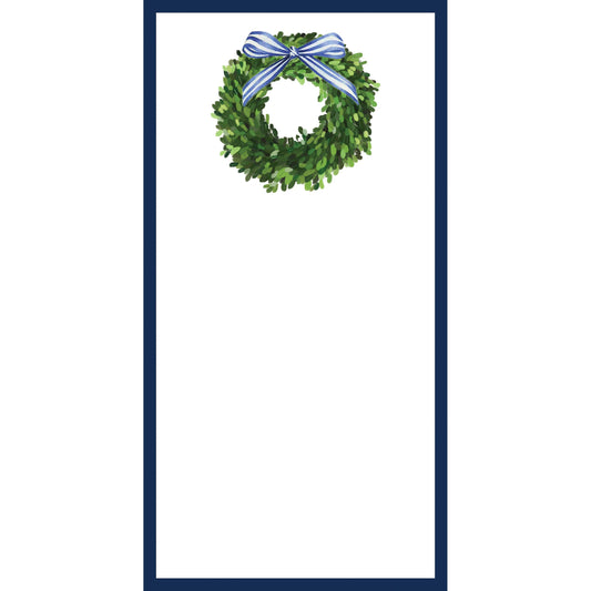 Boxwood Wreath List Notepad