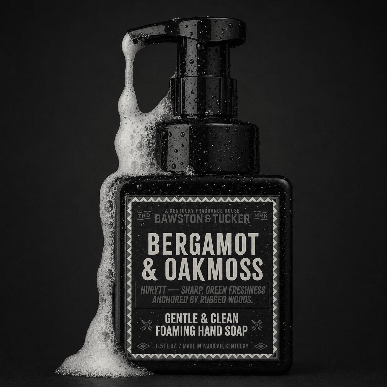 Hurytt - Bergamot & Oakmoss Foaming Hand Soap