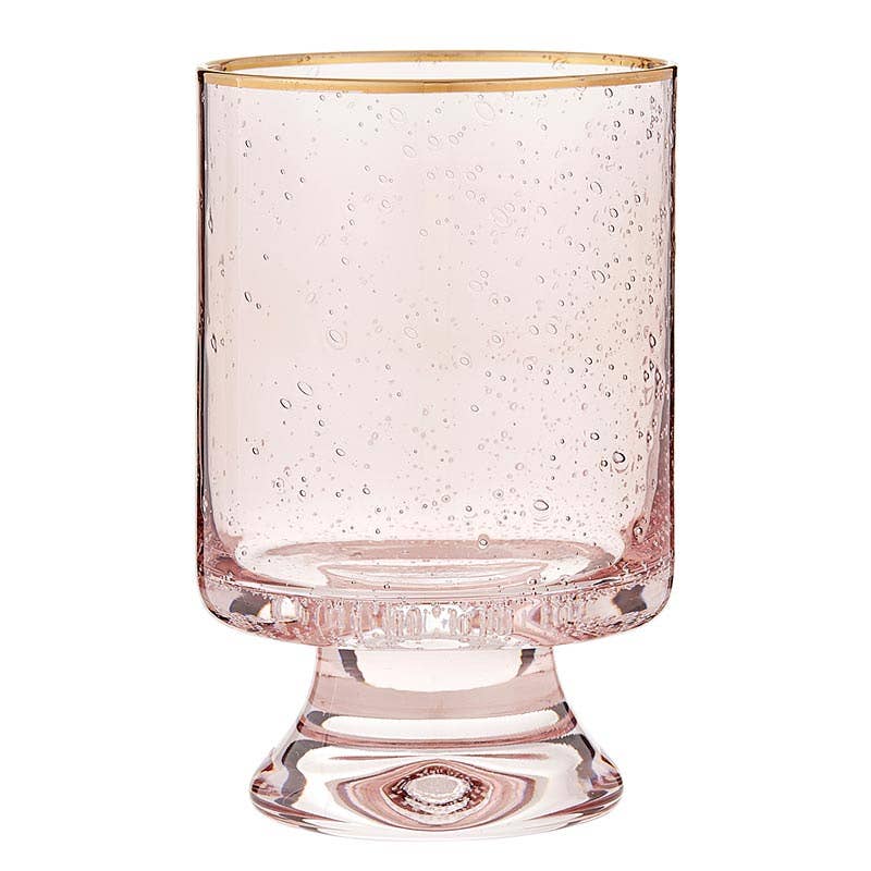 Blush Gold Rimmed Glass