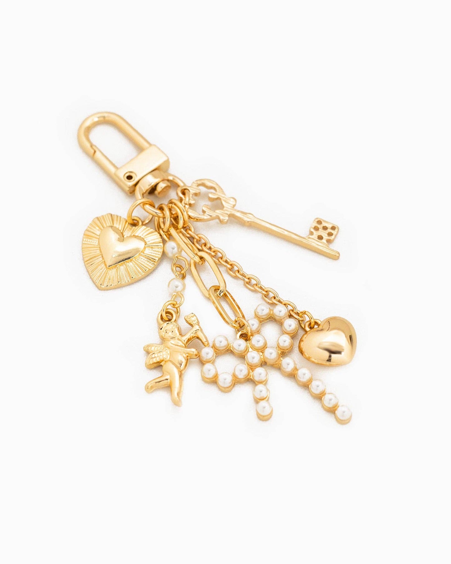 Pearl Bow Baroque Bag Charm