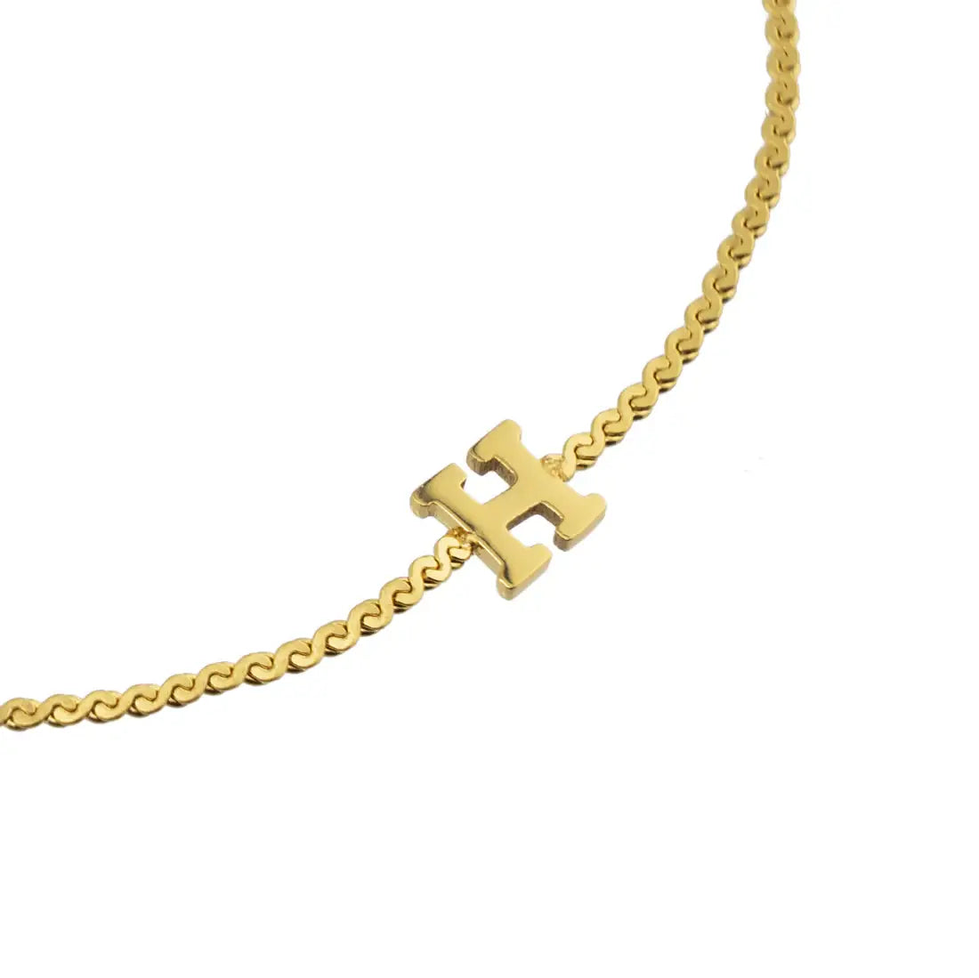 Dainty Waterproof Gold Initial Bracelet