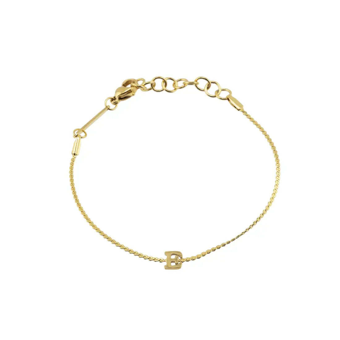 Dainty Waterproof Gold Initial Bracelet