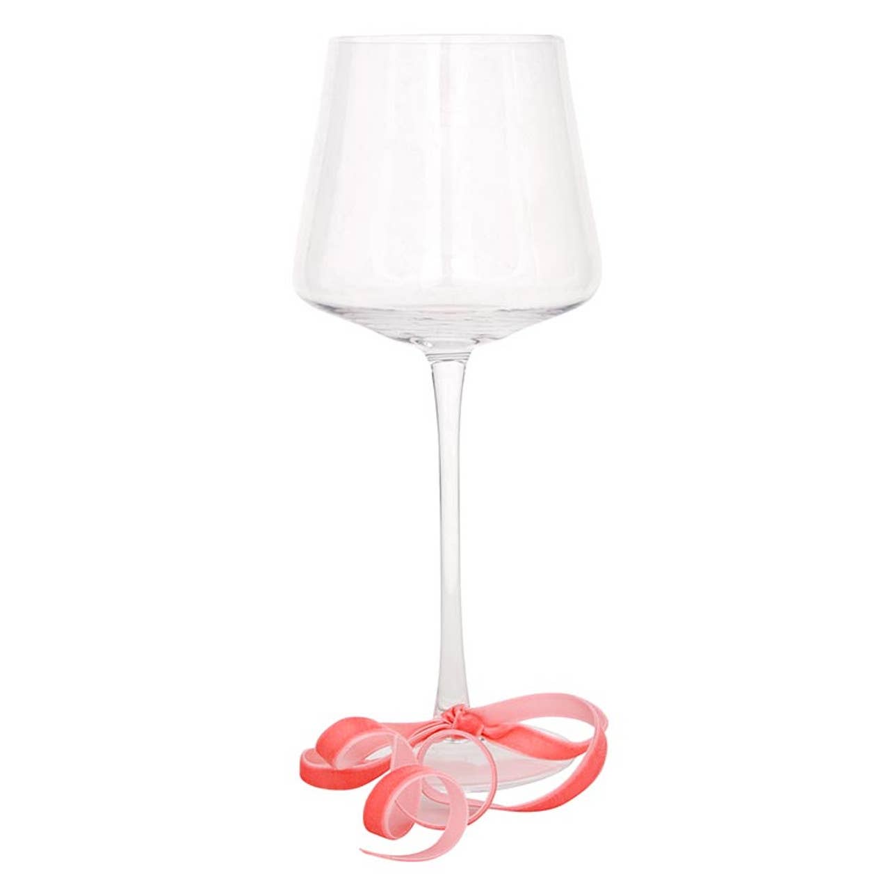 Blush Pink Velvet Bow Wine Charms