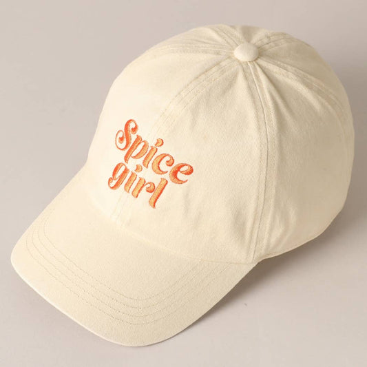 Spice Girl Embroidery Baseball Cap