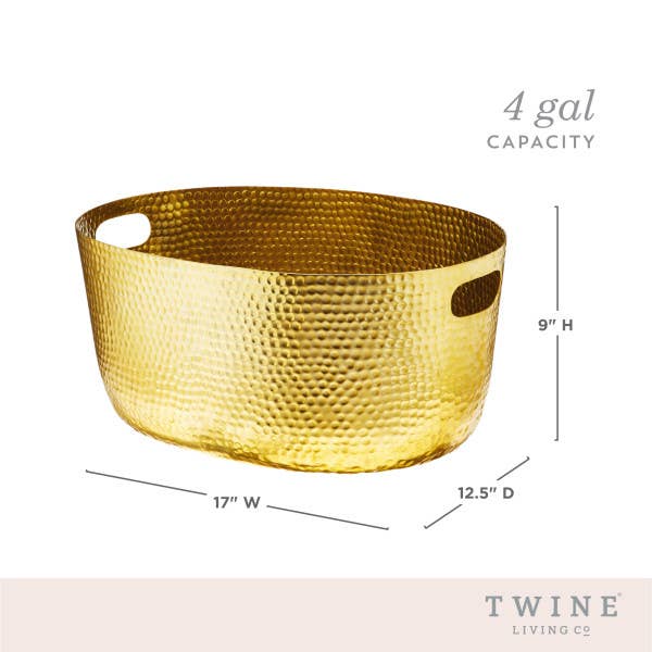 Gold-Plated Aluminum Beverage Tub