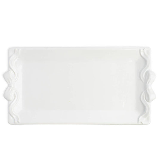 Bow Embossed Rectangle Platter