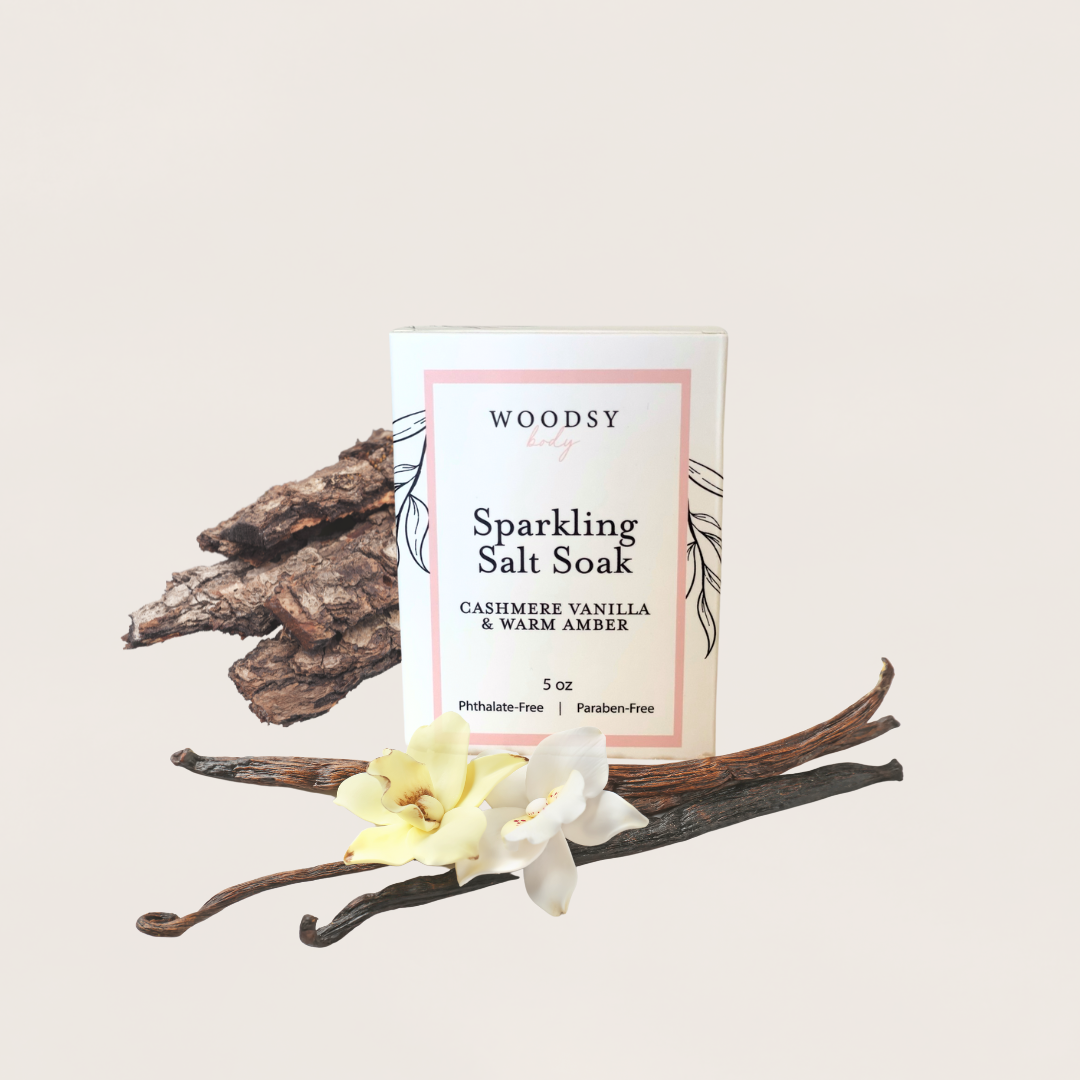 Sparkling Salt Soak-  Cashmere Vanilla & Warm Amber