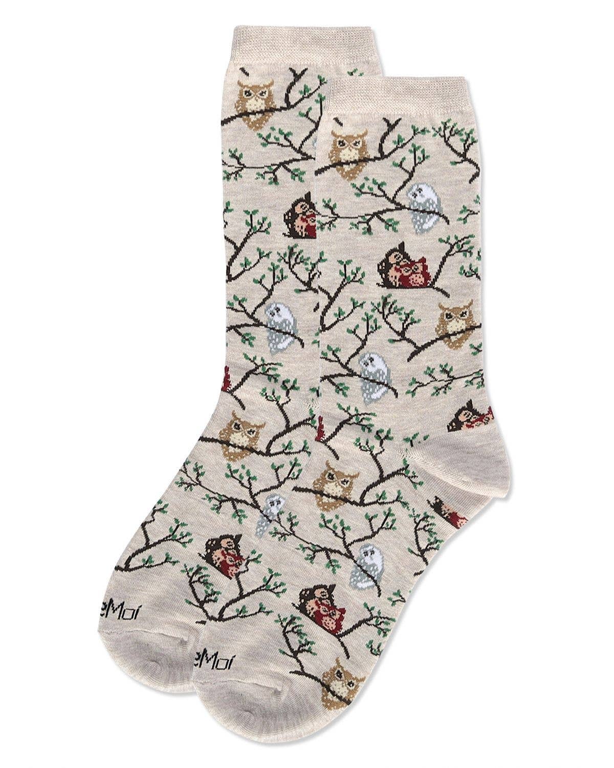 Woodland Owls Bamboo Summer Socks