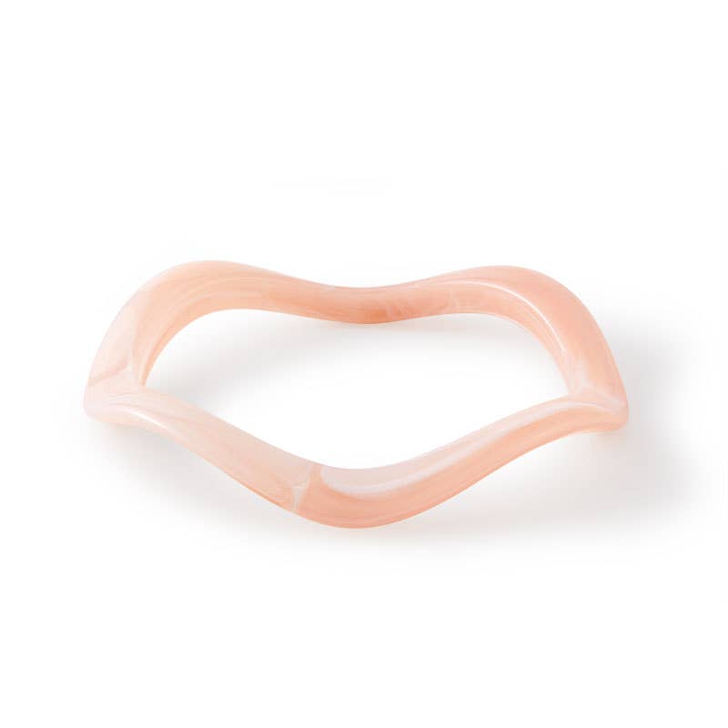 Wavy Polyresin Bangle Bracelet