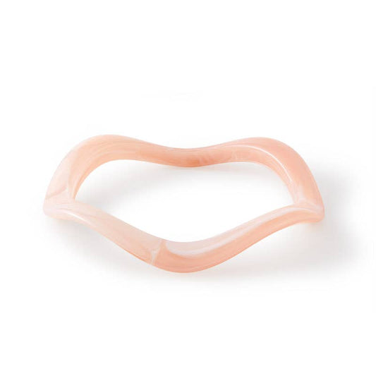 Wavy Polyresin Bangle Bracelet