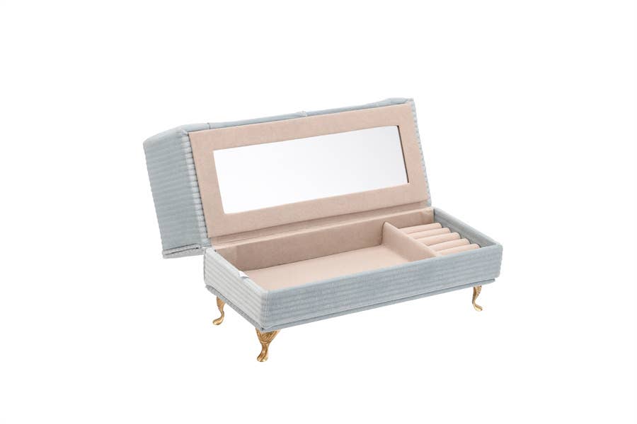 Ladies Elegant Sofa Shaped Dainty Jewelry Box