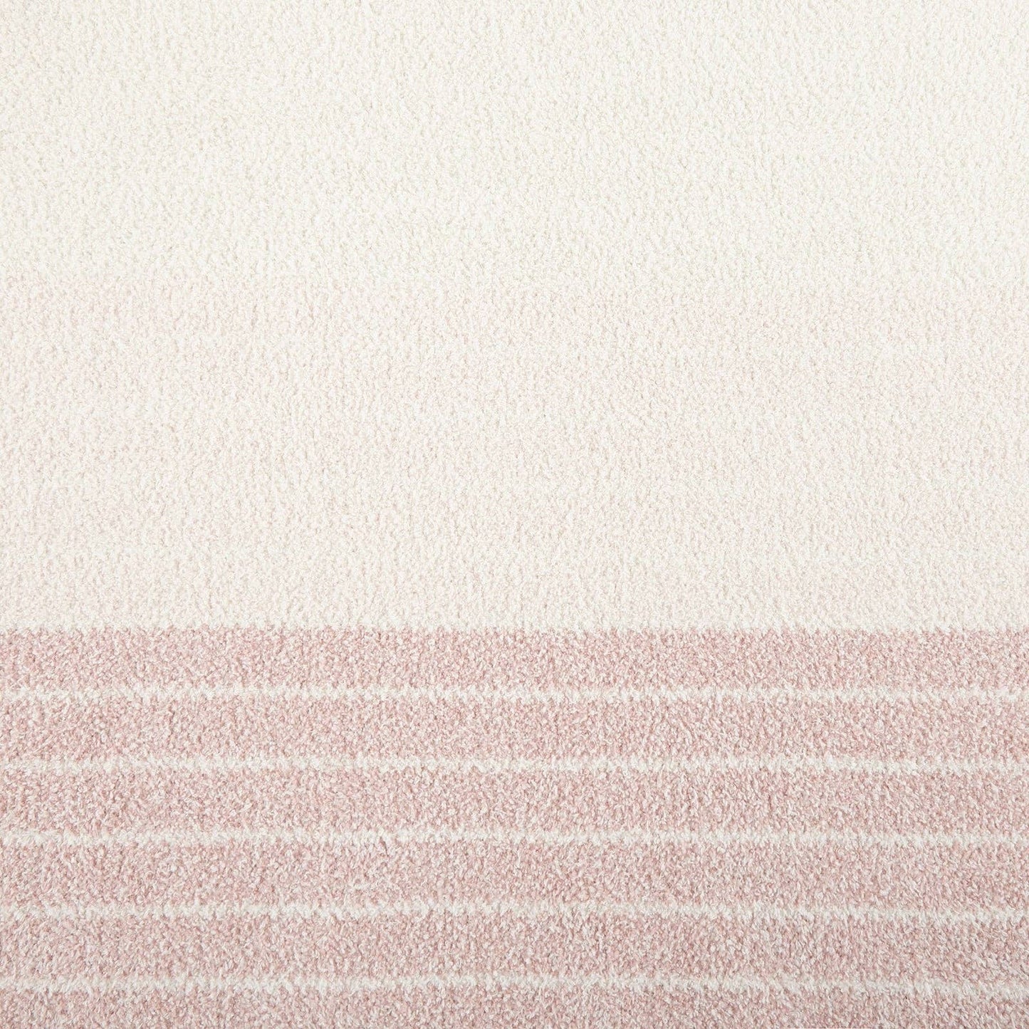 Pink Border Stripe Cozy Knit Throw