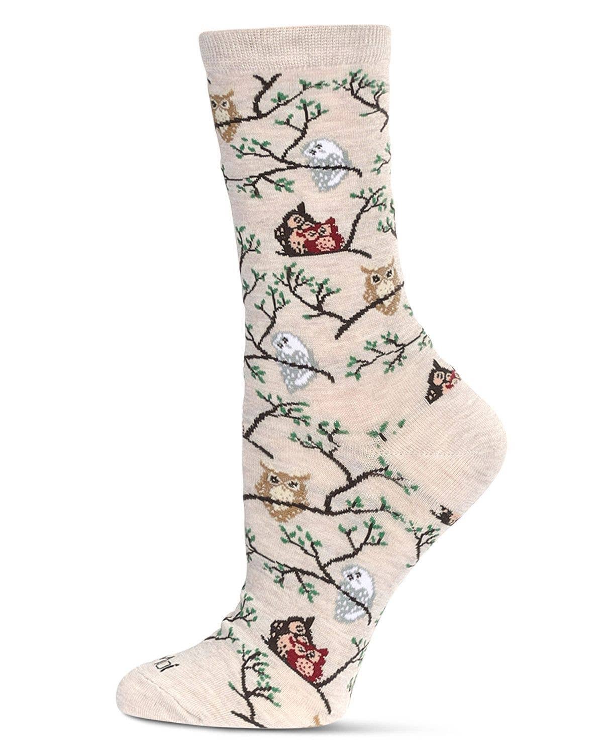 Woodland Owls Bamboo Summer Socks