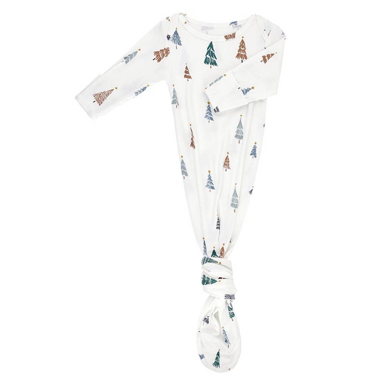 Holiday Trees Bamboo Knotted Baby Gown