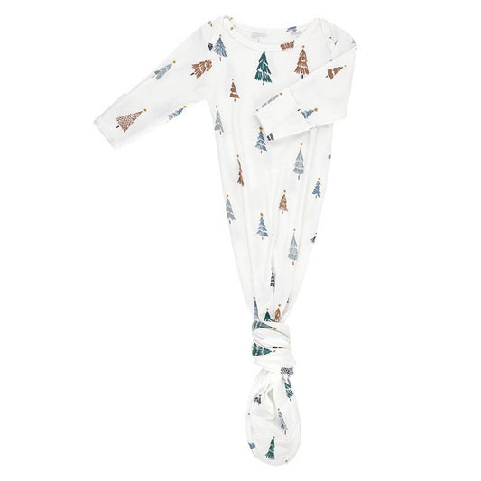 Holiday Trees Bamboo Knotted Baby Gown