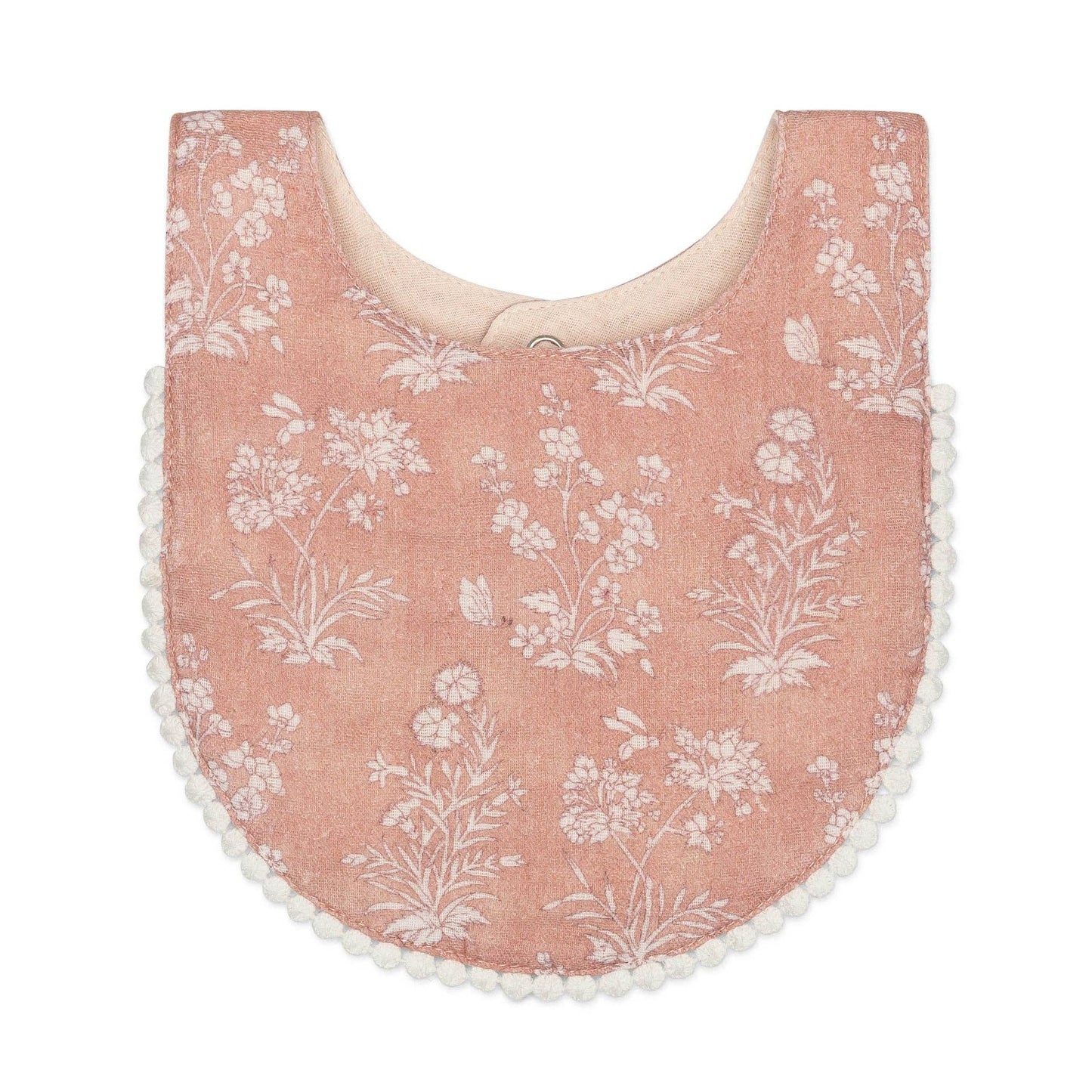 Violet Floral Cotton Baby Bib Set (3 Pack)